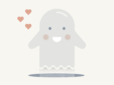 Ghost in love (Love pt.8) flat ghost heart icons illustration love vector