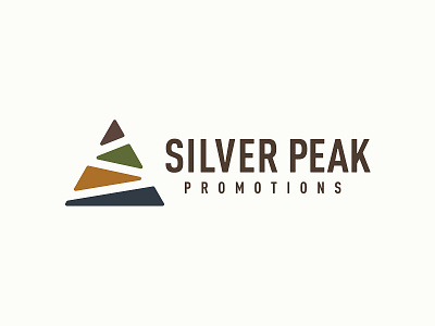 Silver Peak Promotions brown design earth logos minimal modern mountain peak promotions s logo silver