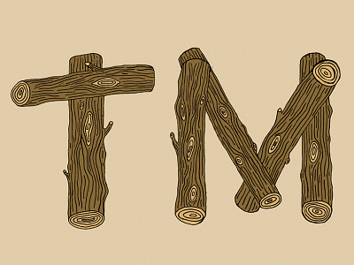 TMBR illustration typography wood