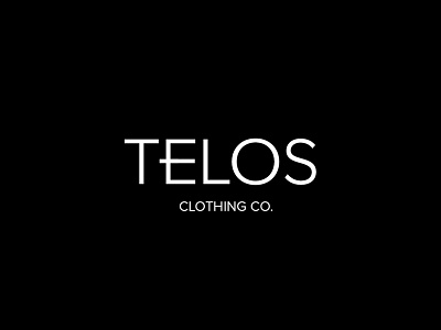 Telos Clothing Co. Logo branding