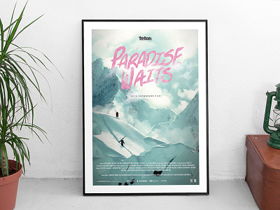 Teton Gravity Research film paradise typography poster poster art ski ski film tgr