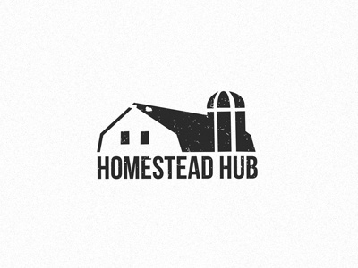 Homestead Hub Logo barn barns chicken home homestead hub hub vintage