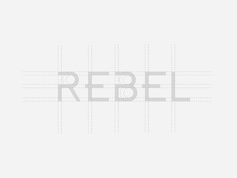 Rebel Cycle Logo Gridlines