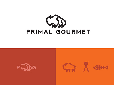 Primal Gourmet Logo food logo