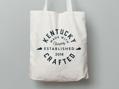 Kentucky Crafted Tote apparel branding design logo print typography