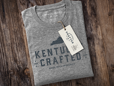 Kentucky Crafted Tee apparel branding design logo print typography