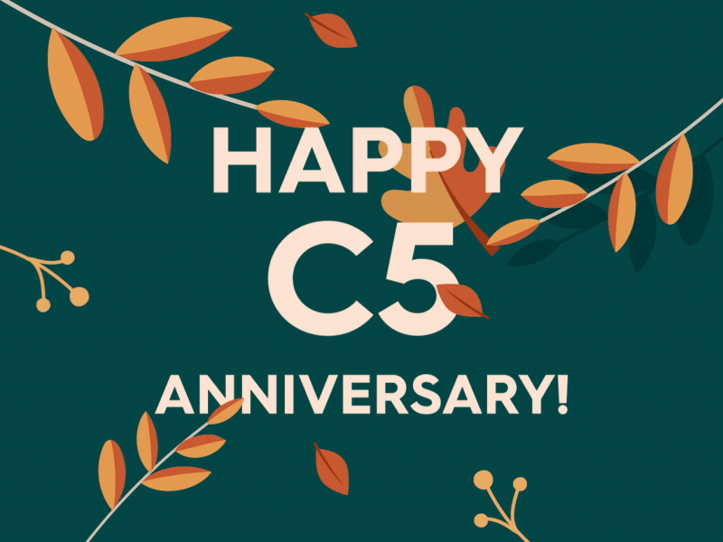 November Anniversary animation anniversary column five dribbble fall happy leaves swaying branches tag vector