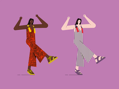 Dancing people illustration