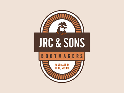 JRC & Sons Logo badge badge design bird boots branding clean design identity identity design illustration line design logo quail responsive responsive branding responsive design responsive logo typography vector western