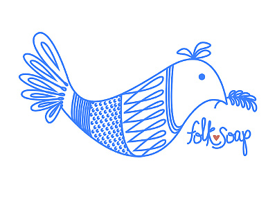 Folk Soap logo clean doodle handlettering illustration linedesign logo