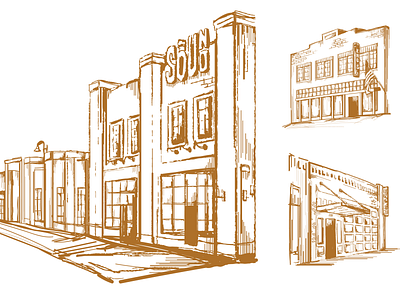 Eno's Pizza Location Sketches