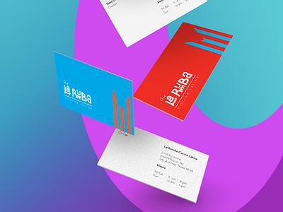 La Rumba - Card Drop gradient layout logo mockup print rebrand