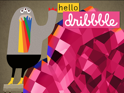 Hello Dribbble brand strategy children debut first dribble shot gen z illustration kids stuff