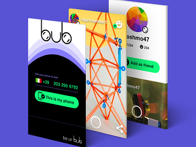 Bub App android ar cameraapp mobile productdesign productmanager socialnetwork tween ux uxresearch