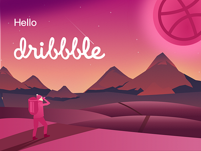 Hello dribbble 插图 设计