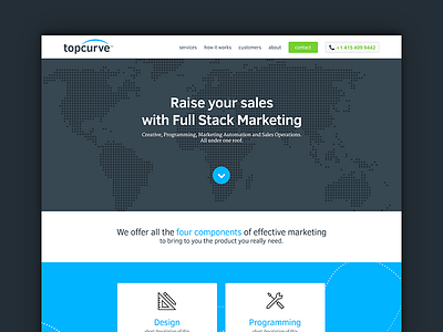 Topcurve Homepage branding business company corporate homepage landing marketing website