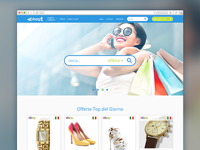 Shout Homepage e commerce ebay homepage online store search shopping
