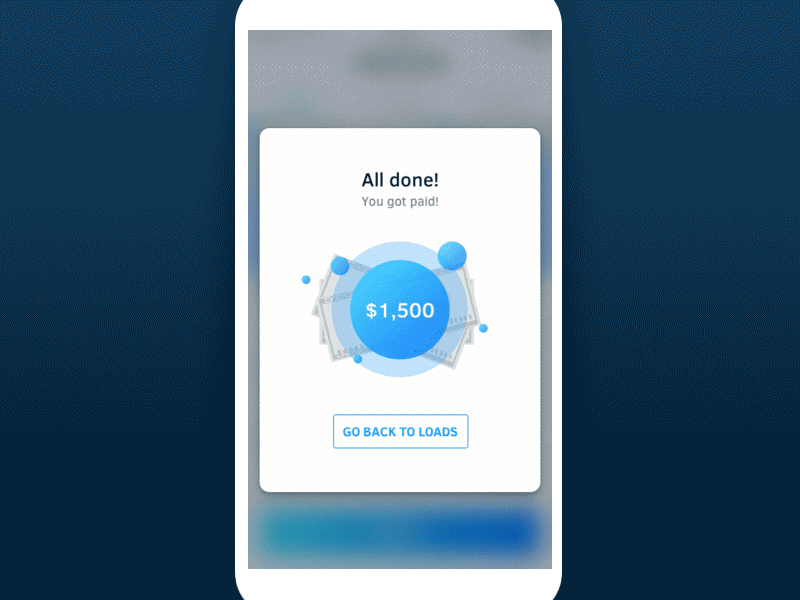 Money Animation 2 animation app bubbles interaction money notification pop up transition