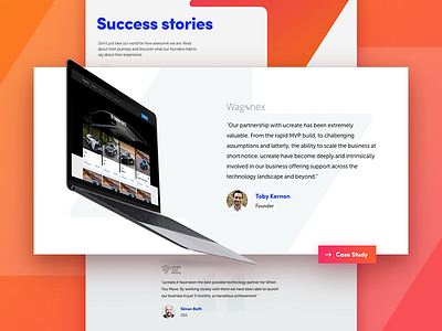 Ucreate Website #2 app gradients headline icon icons landing page orange photography pink section shadows website