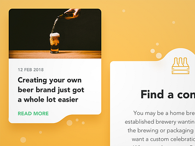 BrewBroker Web Components beer blog brewery brewing bubble fluid gradient icon post smooth