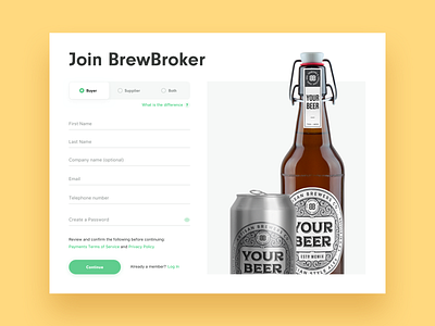 BrewBroker Registration