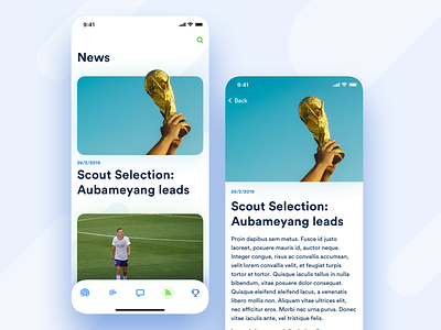 I'M Football – News app application article articles blog design ios magazine news post read