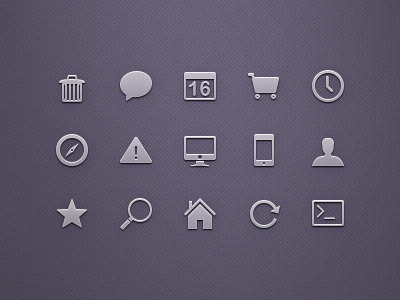 UI Vector Icons bin clock compas favourite glyphs home icon icons search shopping cart ui user ux vector