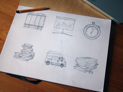 Icon Set Sketches business concept draw drawing icon icons money notepad office paper payment set sketch sketches sketching timer wireframe