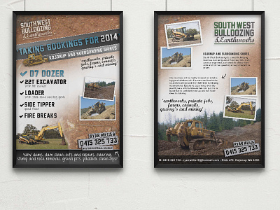 Poster designs Bulldozing australia bulldozing construction digging dozer flyer poster
