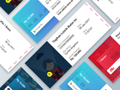 Redesigning Ayopop's Emails ayopop bill cards electricity email illustration movie playstore ui ux voucher web