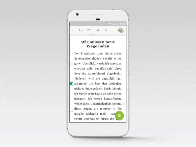 Mojoreads Reader android animation app books comment highlight principle read reader share ui ux