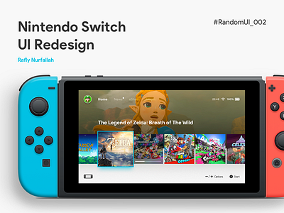 Nintendo Switch UI Redesign concept menu nintendo os switch ui