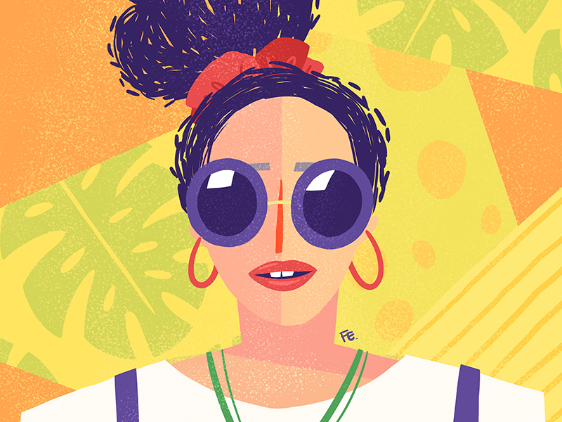 TROPICAL GIRL by Fe Ribeiro on Dribbble