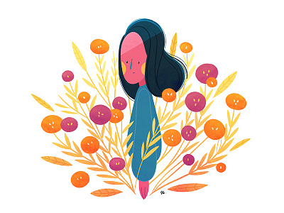 Flower Girl characterdesign color design flower girl graphic illustration
