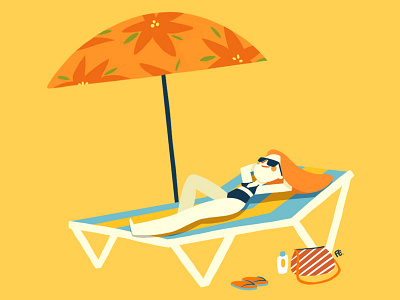 PLAGEE app background beach characterdesign color design illustration mobile people plagee swinsuit