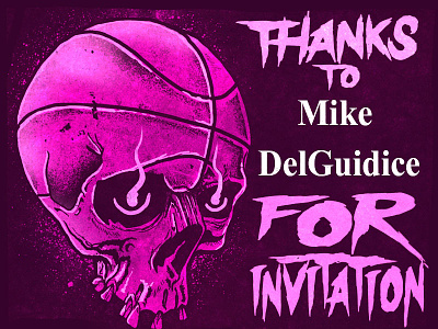 Thanks To Mike dribbble invitation omasz omaszdesign skull