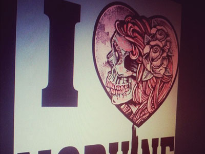 I Love Norvine muerte norvine omaszdesign skull