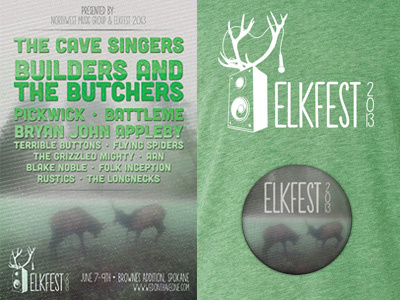 Elkfest 2013 music poster print