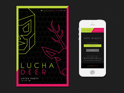 Luchadeer After Party branding club lip sync posters
