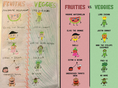 Pickles Inc. fruits illustration veggies