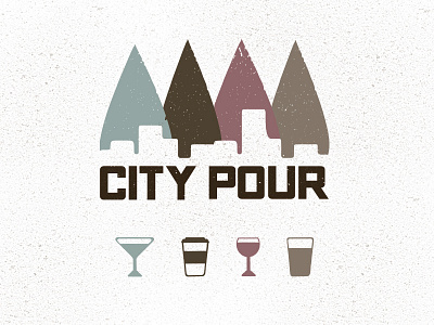 City Pour brand icons logo