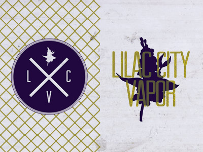 Lilac City Vapor branding e cig logo smoking