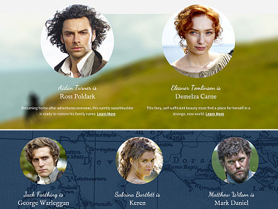 Poldark Character Module website