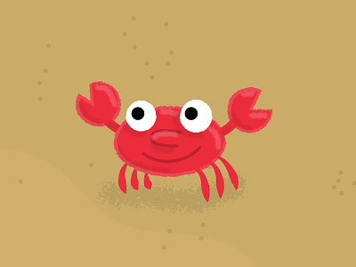 Happy Crab character design illustration vector