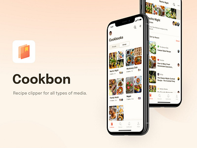 Recipe Bookmark App | Cookbon app bookmark clipper cooking mobile recipe ui