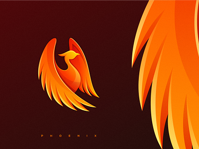 phoenix app icon brand branding character colorful design icon identity illustrator logo logodesign phoenix logo ui ux