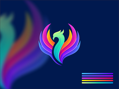 colorful phoenix app icon branding character colorful design icon identity illustrator logo logodesign phoenix simple