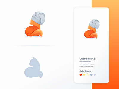 bathing cat app icon branding cat logo colorful icon identity illustration illustrator logo simple ui ux