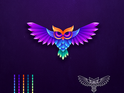 colorful owl logo