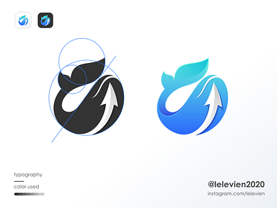 whale logo design